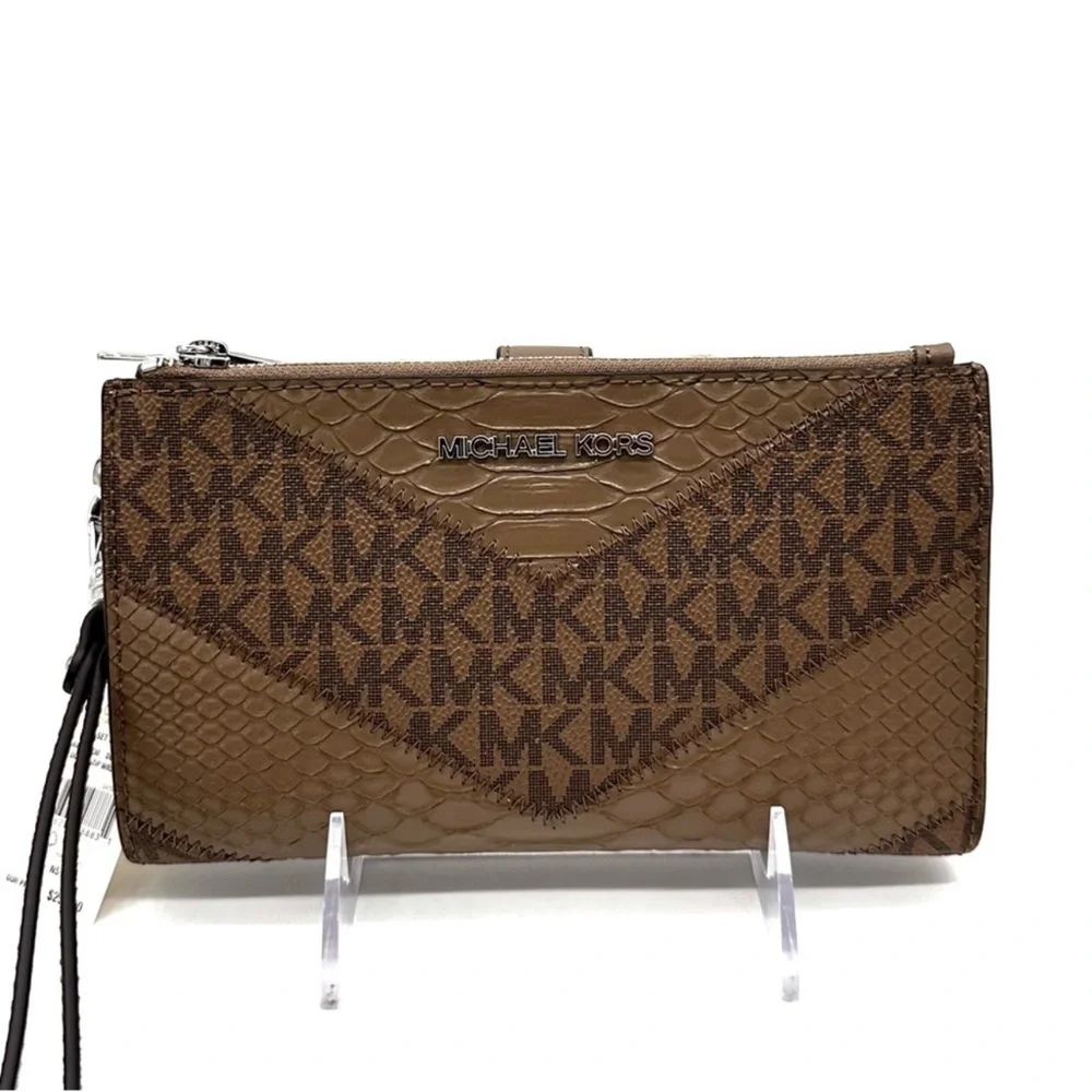 Michael Kors Large Double Zip Wallet Wristlet Dusk Multi